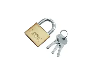 Padlock MODECO BOXER LOCK shackle brass 38 mm MN-02-038