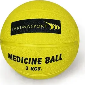 Мяч медицинский YakimaSport 3 кг — утяжелённый мяч для силовых и кор‑тренировок