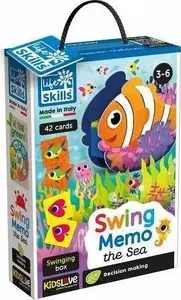 Развивающая настольная игра Lisciani Life Skills — Мемори Морские животные, игра для детей