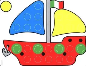 Children's Mosaic Set QUERCETTI Fantacolor Junior – Preschool activity kit, pegboard mosaic pieces