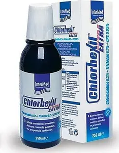 Mutes skalošanas līdzeklis Tactica Chlorhexil Extra 250 ml — antiseptisks šķīdums ar hlorheksidīnu