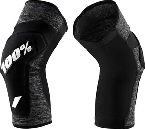 Наколенники 100% RIDECAMP, бренд 100 КНИГ, модель STO-90240-303-13, размер XL, серый меланж/чёрный