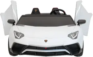 Bērnu elektriskais auto LAMBORGHINI Aventador SV ar akumulatoru priekš 2 bērniem, balts