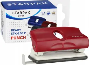 Дырокол STARPAK модель STK DZI15 — диаметр отверстия 0.8 мм, вместимость 80 листов, бордовый