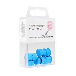 Magnetic push pins Victory Office Product 13 mm, pack of 10, blue