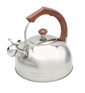Stainless Steel Whistling Kettle Brunbeste BB-2271 2.5L Induction Compatible with Wooden Handle