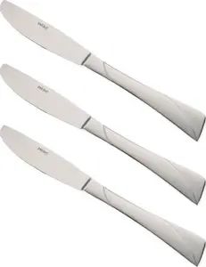 Dinner Knife Set KingHoff KH-1444 — 3-piece polished stainless-steel flatware set