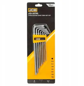 Torx Extra-Long Key Set 7 pcs JCB T10–T40 JCB-5071XL