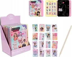 Skrāpēšanas piezīmju grāmatiņa Main Paper BDGirls BD23006 — 12 lapas, aktivitāšu bloks, 1 gab.