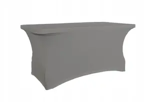 Table cover for rectangular table Verlo V-P150-G, length 152.4 cm, grey