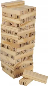 mega creative GRA WIEZA DREW 7X23X7 MC WOOD CYFRY WB 50 деревянный набор для складывания и обучения