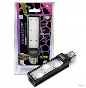 Exo Terra UV UVB LED Spot 9W bulb for terrarium lighting, compact spot lamp 9 W