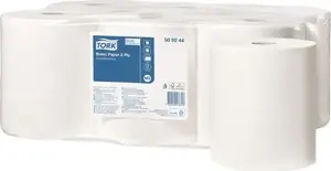 Tork central-roll cleaning wiper, white, 148 m roll, basic-duty dispensing (MPN 509244)