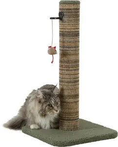 Cat scratching post Pets Collection BOREAL M 60 cm green — vertical sisal pole for cats
