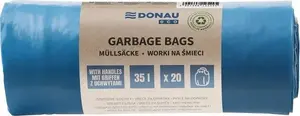 Trash Bags Donau ECO with Knot Handles 35 L, 20 pcs, blue
