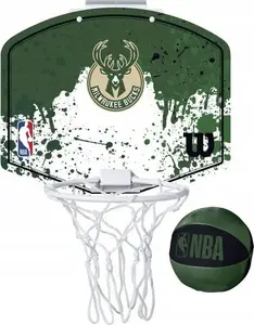 Mini basketbola grozs Wilson NBA Team Milwaukee Bucks WTBA1302MIL, zaļš, universāls izmērs