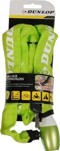 Velosipēda ķēdes slēdzene DUNLOP garums 120 cm tērauda ķēde ar atslēgu, modelis 1042862