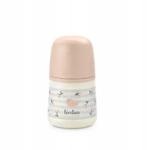 Bērnu pudele Suavinex SX Pro 150 ml, lēnas plūsmas S knupītis, rozā Birdies