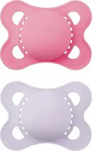 Knupītis MAM BABY Original 2–6 mēn., ortodontiska silikona sprausla, meitenēm