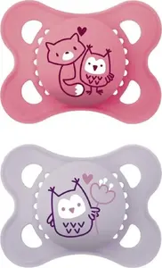 Baby pacifier MAM original 2-6 months, orthodontic silicone nipple, single pacifier, model planet gir