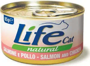 Wet cat food Life Pet Care LIFE CAT pate 85 g Salmon + Chicken, single 85g can