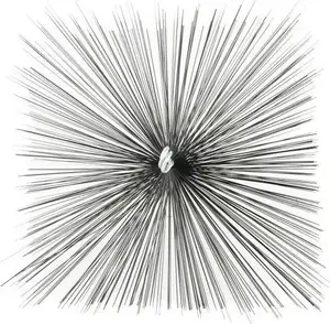 Tīrīšanas birste Bratek modelis 5218, apaļa auklas birste 180x180 mm