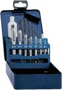 Tap and Die Set Bituxx JBC-M040-1 — 40 pieces M3–M12 in metal case