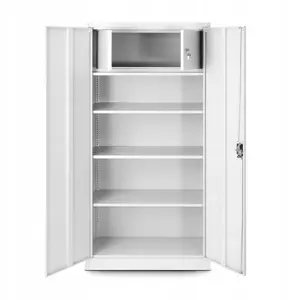 Filing cabinet with hidden compartment Diablo Chairs TOMASZ, 900 x 1850 x 450 mm, white