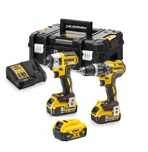 Cordless tool combo kit DeWalt DCK266P3T — 18V (DCD796 drill, DCF887 impact), 3×5.0Ah batteries, TSTAK case