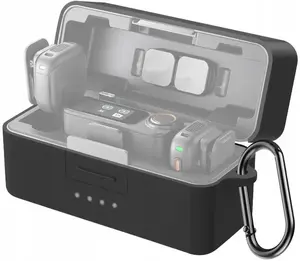 Protective Silicone Cover for Charging Case by Puluz for DJI Mic 3 (Black)