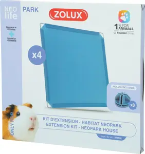 Panel set for Neopark guinea pig run ZOLUX 4 pieces blue