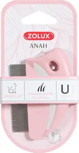 ZOLUX круглая гребёнка от блох для кошек ANAH модель 102310, металлические зубцы, компактный инструмент
