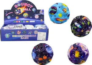 Сенсорный мяч LEANToys Piłeczka Do Odbijania Ugniatania z Wgłębieniami Kosmos 7cm