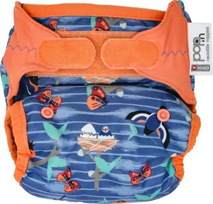 Многократный подгузник Close Caboo V2 Twilight Garden с бамбуковой вкладкой для 3–16 кг, 1 шт.