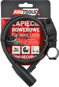 Bicycle Lock AWTools AW24050 — cable lock Ø8 mm × 65 cm