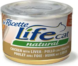 Mitrā barība kaķiem Life Pet Care LIFE CAT, 150 g kārbiņa, vistas, aknas un burkāni