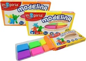 SCHEMAT Modelina fluo 6 kolorów – fluorescent modeling clay set, 6 colors