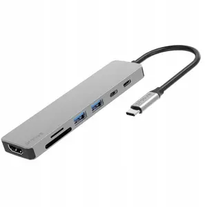 USB-C Hub Proove SB10611 7-in-1 with HDMI, SD/microSD card slots, 2× USB‑A 3.0, 2× USB‑C PD