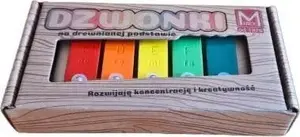 LEANToys 5-tone Colored Bells on Wooden Frame musical percussion set