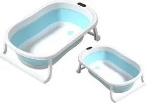 Складная детская ванночка LEANToys Wanienka с противоскользящими ножками, синяя