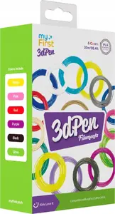 Запасные катушки для 3D-ручки NoboKids Artis MyFirst PLA 1,75 мм, 6 × 5 м, тёплые цвета