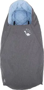 Водонепроницаемый детский спальный мешок CuddleCo Comfi-Extreme — серый меланж/синий