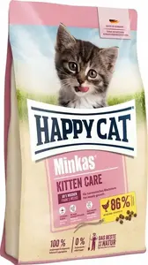 Sausais bērnu kaķu barība happy cat Minkas Kitten Care, ar vistas garšu, 500 g