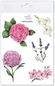 Iron-on Transfers Mama Maluje Naprasowanki Kwiaty – decorative floral iron-on patches