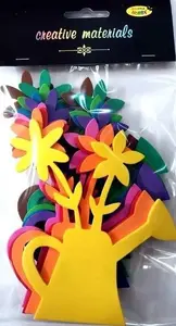 Artificial foam flowers in watering can decoration set by Jupiter, 9 pieces, size 9.5×12 cm