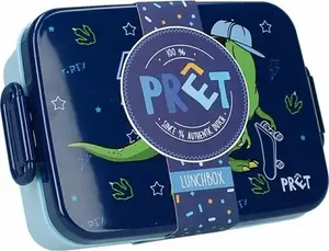 Pusdienu kaste ar nodalījumu VADOBAG Dino T-Rex Navy Pret
