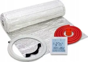 Нагревательный мат Thermoval WT 2010 AL, одностороннее питание, 150 Вт/м², 1,5 м², терморегулятор TVT 31 WiFi