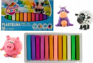Modeling Clay Set TEKA Plastelina kwadratowa — 12 pastel colors