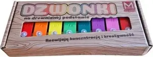 8-tone Colored Bells on Wooden Frame, LEANToys — Musical Percussion Toy