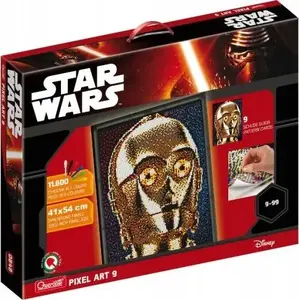 Quercetti MozaiKa Pixel Art 9 Star Wars C-3PO mosaic set, 14,800 elements